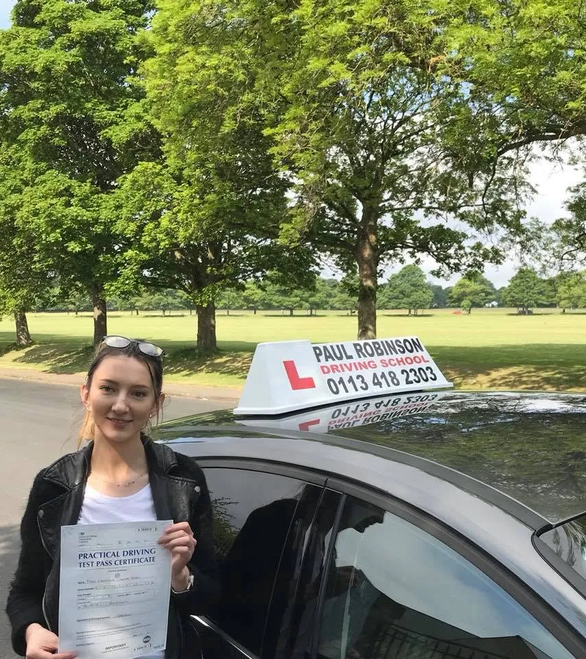 Cristina Larisa after learning with Paul Robinson Driving School