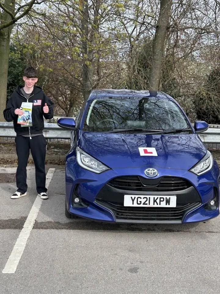 Rocco after completing an intensive driving course with Paul Robinson Driving School