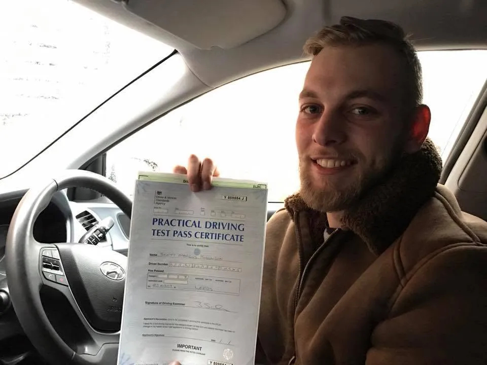 Scott Higginson after learning with Paul Robinson Driving School